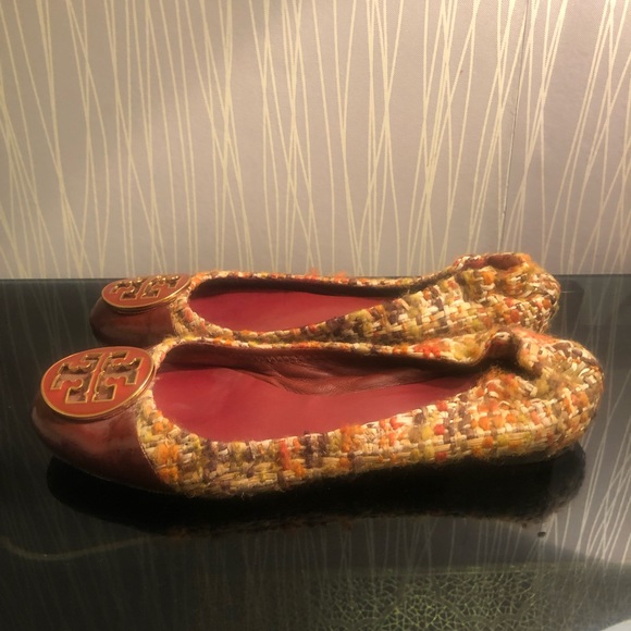 Tory Burch Serena Tweed and Leather Ballet Flats - Picture 4 of 10